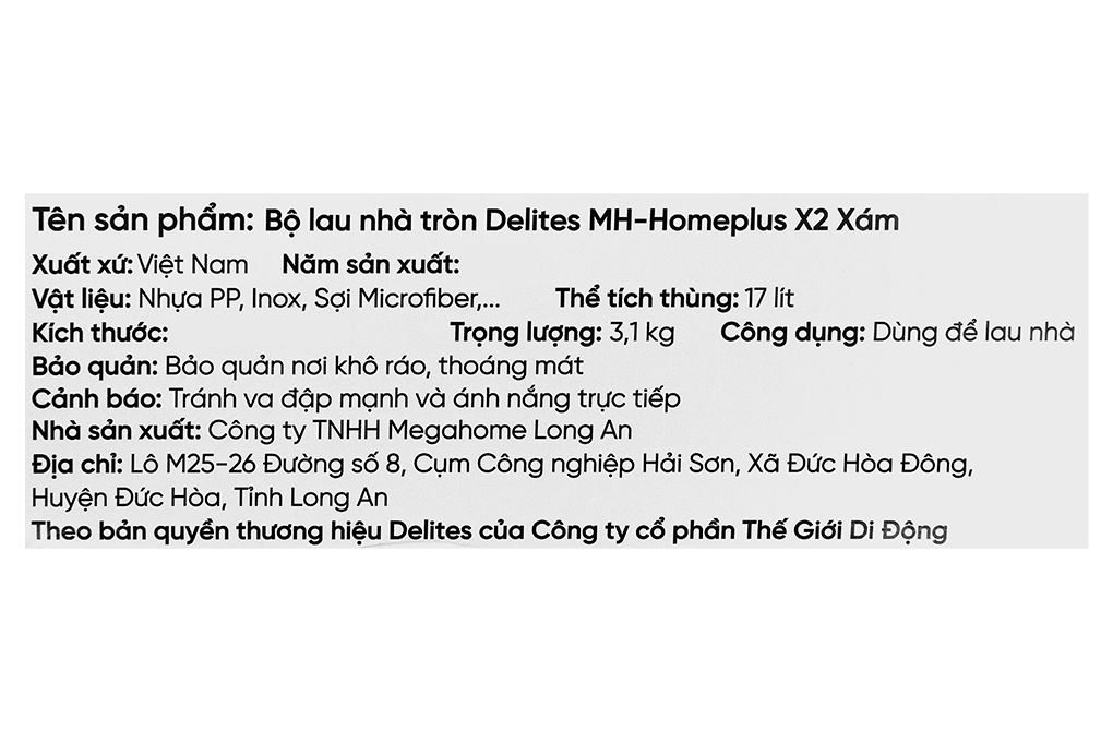 Bộ lau nhà 360 Delites MH - HomePlus X2 Màu Xám