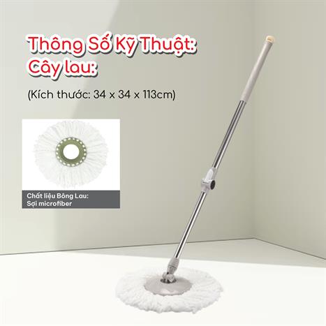 Bộ lau nhà Tanaka M011M Màu Hồng