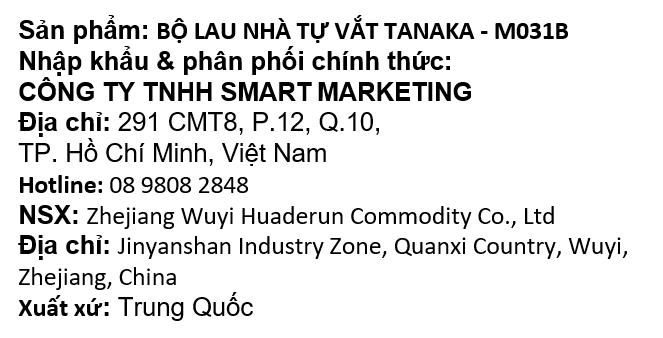 Bộ lau nhà Tanaka M031B Màu Xám