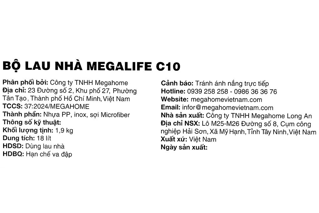 Bộ lau nhà 360 Delites MH-C10 Màu Xám nhạt