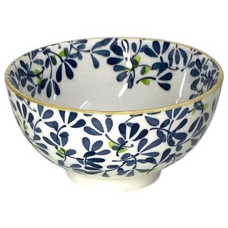 Bát ăn cơm sứ 11.4 cm GAIA INDIGO FLORAL Màu Trắng