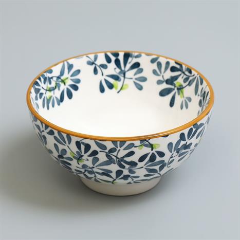Bát ăn cơm sứ 11.4 cm GAIA INDIGO FLORAL Màu Trắng