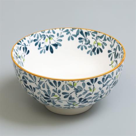 Bát mì sứ 15.2 cm GAIA INDIGO FLORAL Màu Trắng