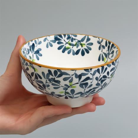 Bát mì sứ 15.2 cm GAIA INDIGO FLORAL Màu Trắng