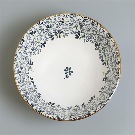 Bát canh sứ 20.6 cm GAIA INDIGO FLORAL Màu Trắng