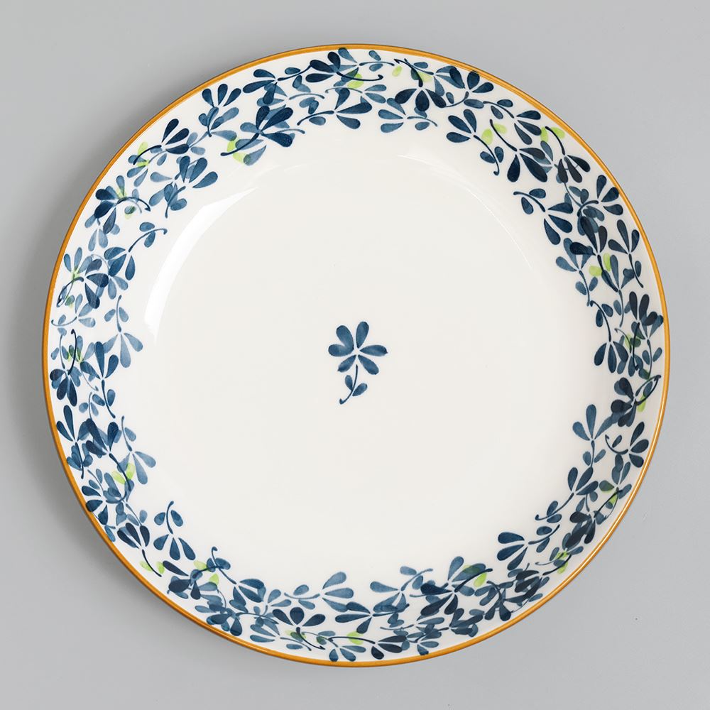 Đĩa sứ 20.3 cm GAIA INDIGO FLORAL D20.3cm Màu Trắng