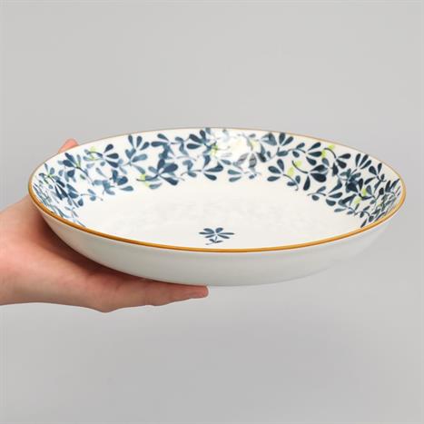 Đĩa sứ 20.3 cm GAIA INDIGO FLORAL D20.3cm Màu Trắng