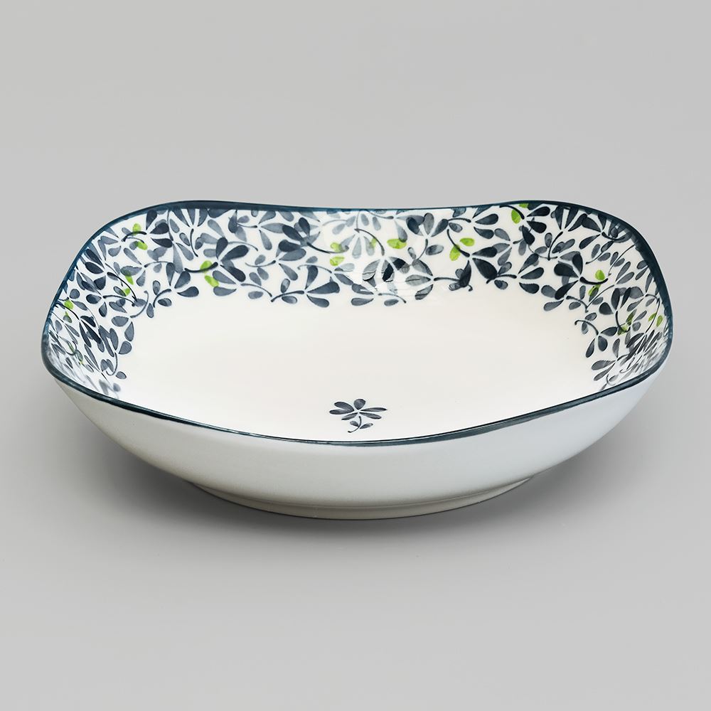 Đĩa sứ 19.6cm GAIA INDIGO FLORAL Màu Trắng