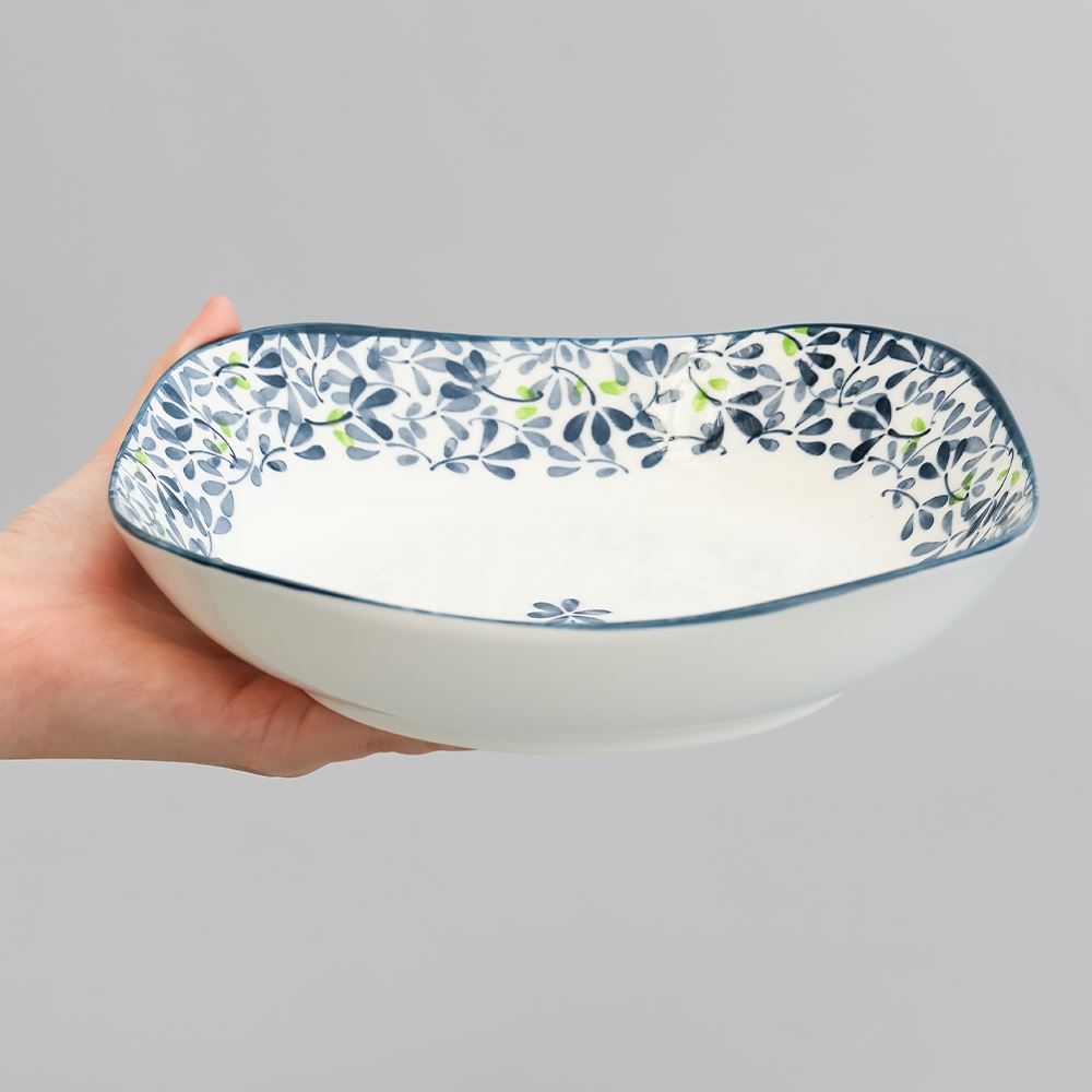Đĩa sứ 19.6cm GAIA INDIGO FLORAL Màu Trắng