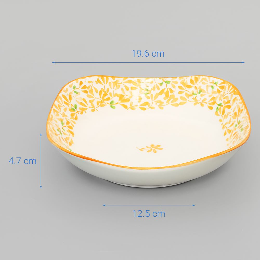 Đĩa sứ 19.6cm GAIA AMBER FLORAL Màu Trắng