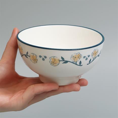 Bát mì sứ 15.2 cm GAIA ELEGANT FLORAL Màu Trắng