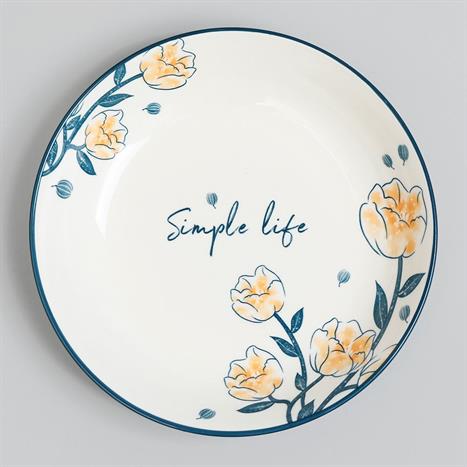 Đĩa sứ 17.8 cm GAIA ELEGANT FLORAL D17.8cm Màu Trắng