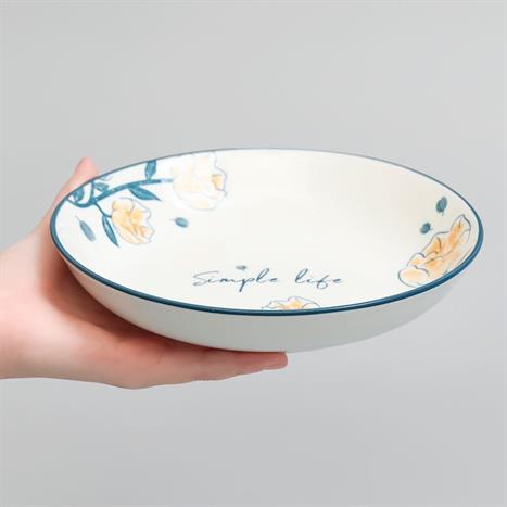 Đĩa sứ 17.8 cm GAIA ELEGANT FLORAL D17.8cm Màu Trắng