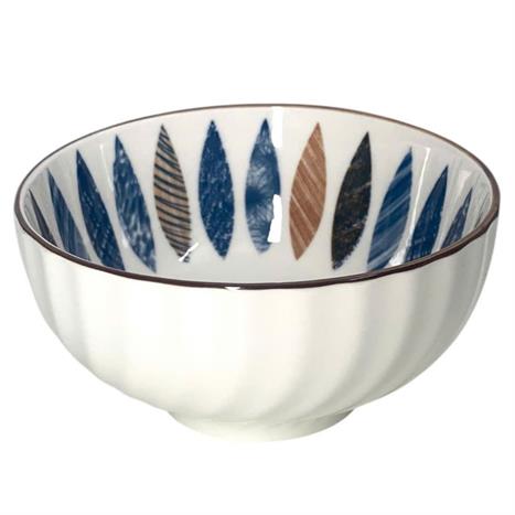 Bát ăn cơm sứ 11.3 cm GAIA LEAF Màu Trắng