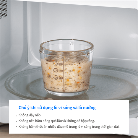 Bộ 3 hộp đựng thực phẩm thuỷ tinh Hàn Quốc 280 ml Lock&Lock LLG542S3IVY Màu Đen/Xám/Trắng ngà