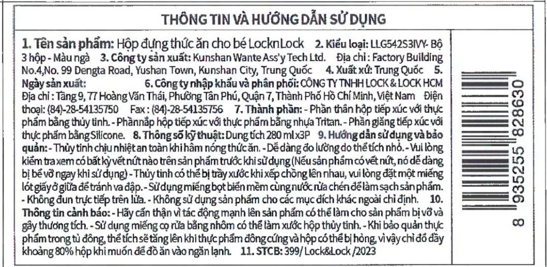 Bộ 3 hộp đựng thực phẩm thuỷ tinh Hàn Quốc 280 ml Lock&Lock LLG542S3IVY - 8