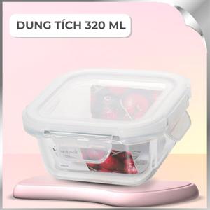 Hộp đựng thực phẩm thuỷ tinh Hàn Quốc 320 ml Lock&Lock LLG1104 - Chất liệu an toàn, giá tốt