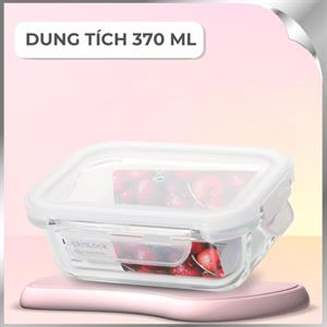 Hộp đựng thực phẩm thuỷ tinh Hàn Quốc 370 ml Lock