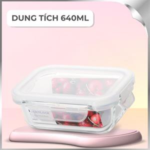 img Hộp đựng thực phẩm thuỷ tinh Hàn Quốc 640 ml Lock&Lock LLG1102