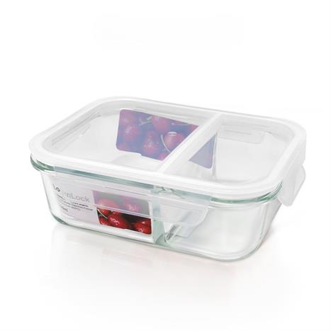 Hộp đựng thực phẩm 2 ngăn thuỷ tinh 1040 ml Lock&Lock LLG1202