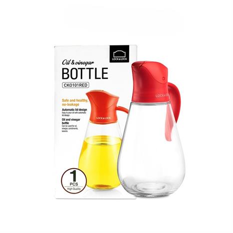 Bình đựng dầu thuỷ tinh 550 ml Lock&Lock CKO101RED