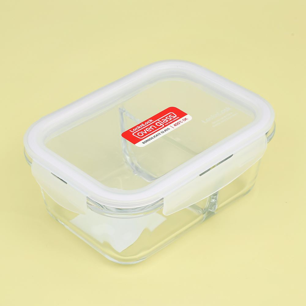 Bộ 2 hộp đựng thực phẩm thuỷ tinh 630 - 700 ml Lock&Lock LLG428S2NVY Màu Xanh Navy