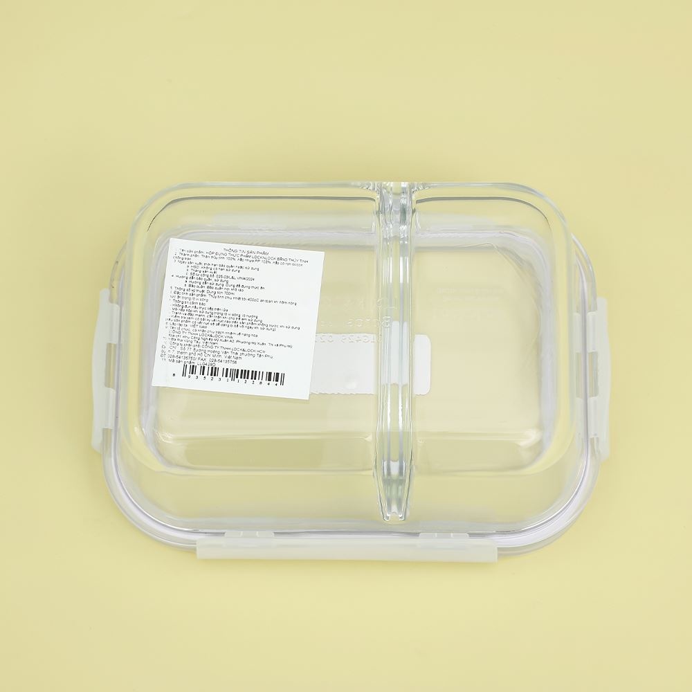 Bộ 2 hộp đựng thực phẩm thuỷ tinh 630 - 700 ml Lock&Lock LLG428S2NVY Màu Xanh Navy