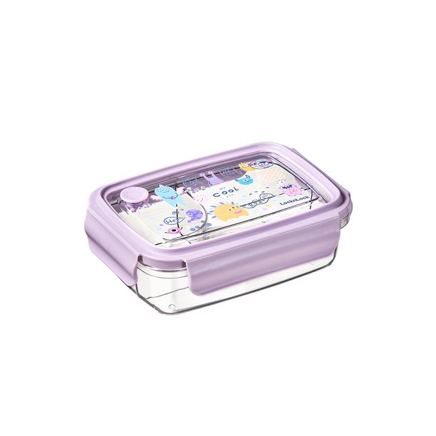 Hộp đựng thực phẩm 3 ngăn nhựa 750 ml Lock&Lock LCB501LVOL Màu Tím nhạt
