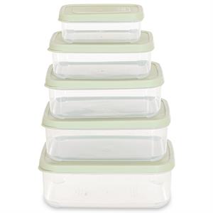 Bộ 5 hộp đựng thực phẩm nhựa Inochi Hokkaido HIN.HOCN.BO13 Xanh bơ