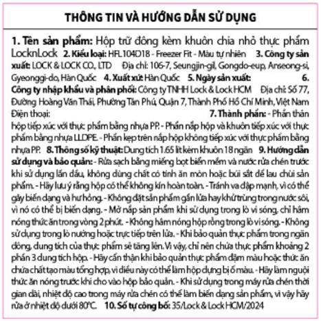 Hộp thực phẩm nhựa 1650 ml Lock&Lock HFL104D18 Màu Xanh nhạt