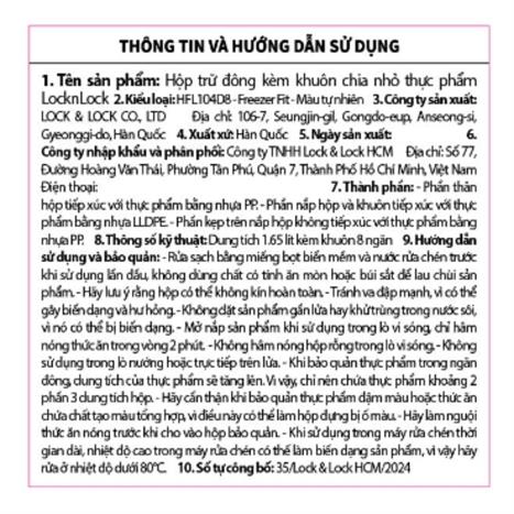 Hộp thực phẩm nhựa 1650 ml Lock&Lock HFL104D8 Màu Xanh nhạt