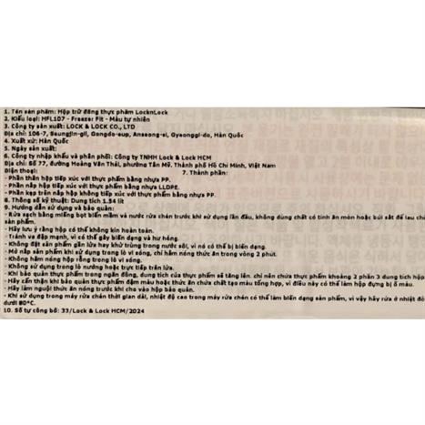 Hộp thực phẩm nhựa 1540 ml Lock&Lock HFL107 Màu Xanh nhạt