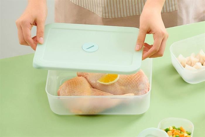 Bộ 7 hộp đựng thực phẩm nhựa Việt Nam 290 - 900 - 3600 ml Inochi HIN.HTDH.B701 Màu Xanh mint