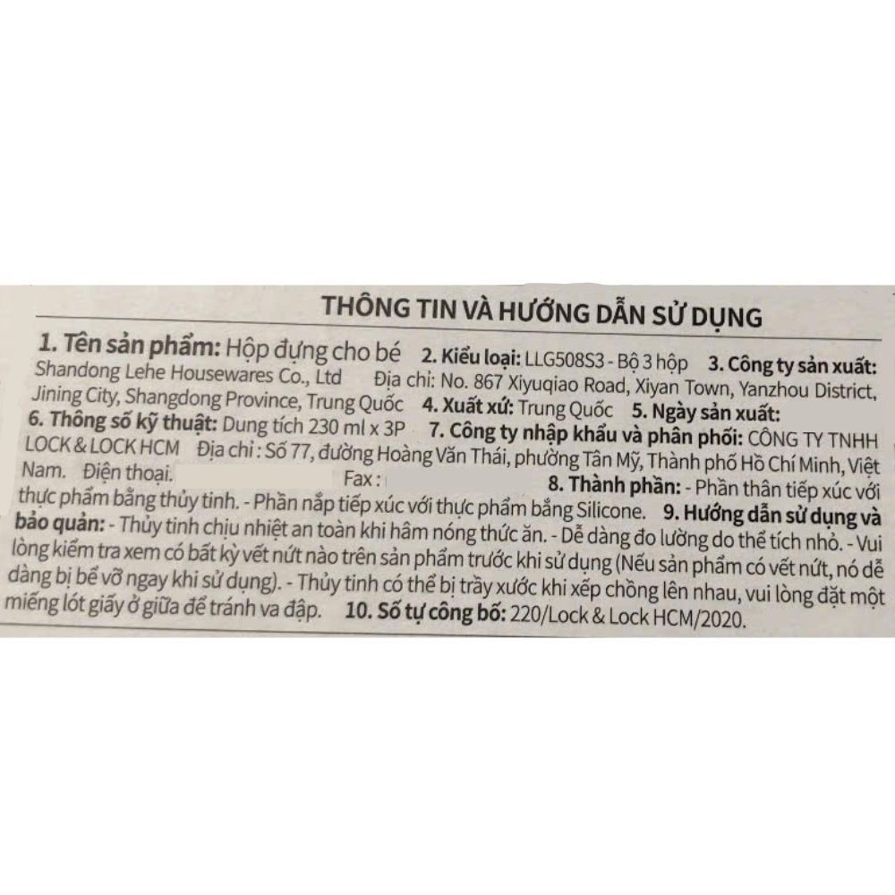 Bộ 3 hộp đựng thực phẩm thuỷ tinh 230 ml Lock&Lock LLG508S3 Màu Hồng phấn