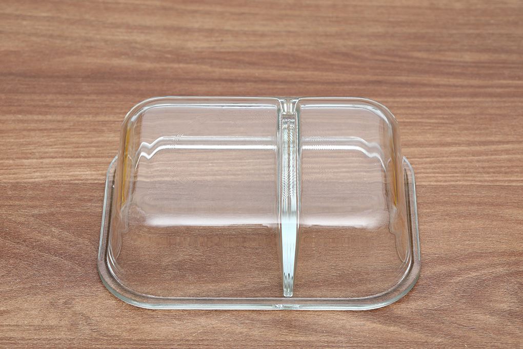 Hộp đựng thực phẩm 2 ngăn thuỷ tinh 640 ml Lock&Lock LLG1201 Màu Trắng