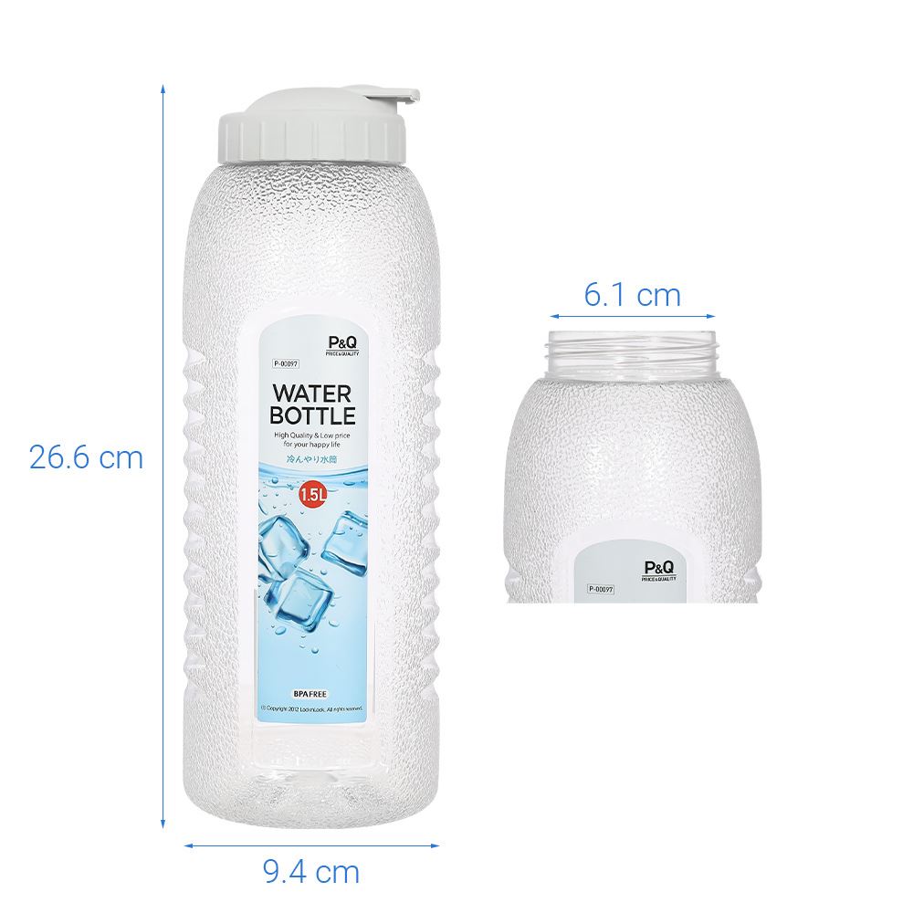 Bình đựng nước nhựa 1500 ml Lock&Lock HAP731 Màu Trắng