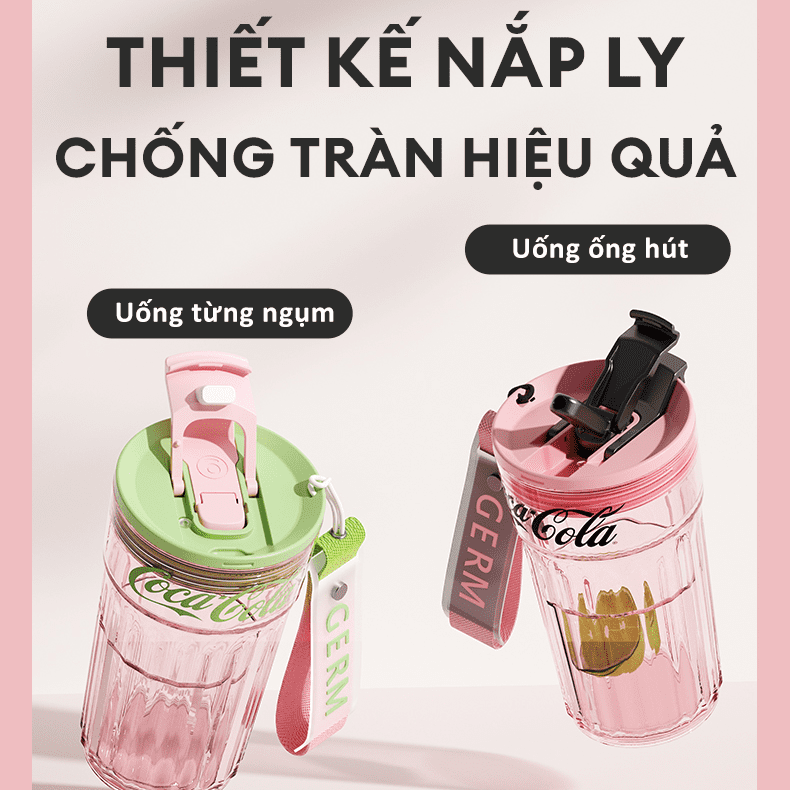 Bình đựng nước nhựa 450 ml GERM GE-CK24SS-S74 Màu Trắng