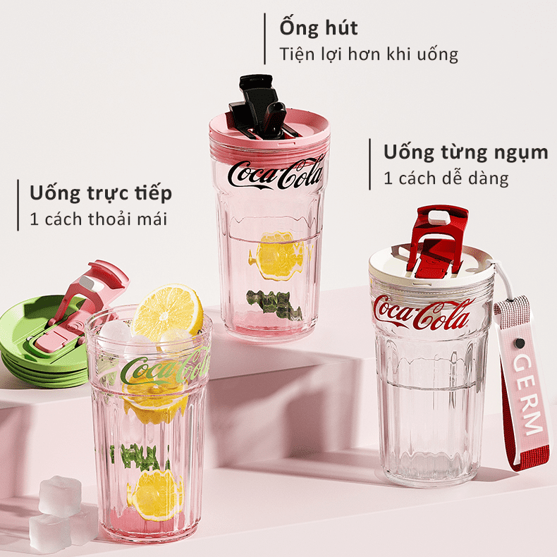Bình đựng nước nhựa 450 ml GERM GE-CK24SS-S74 Màu Trắng