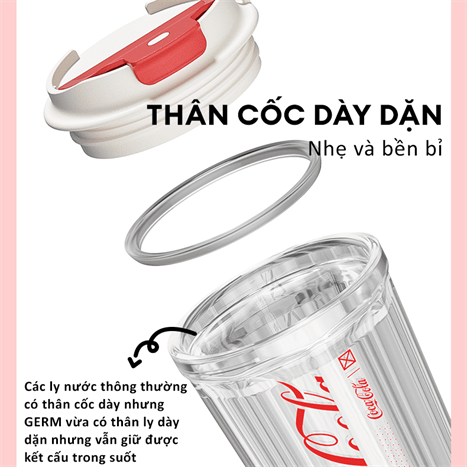 Bình đựng nước nhựa 390 ml GERM GE-CK23SS-S23 Màu Tím nhạt