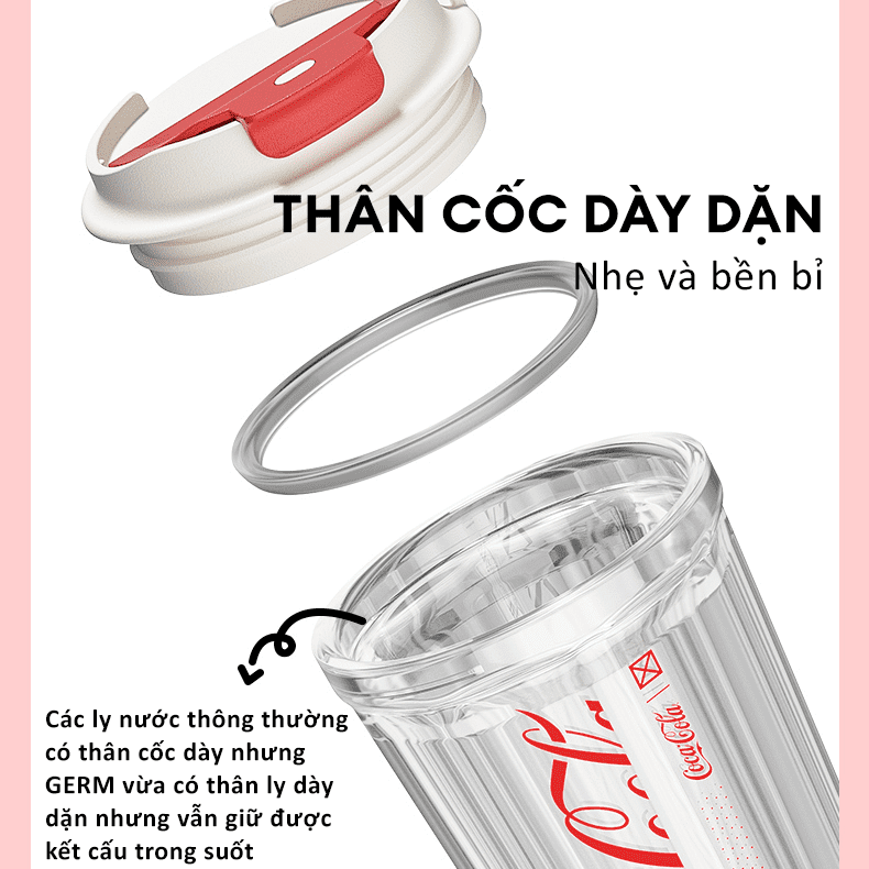 Bình đựng nước nhựa 390 ml GERM GE-CK23SS-S23 Màu Xanh lá
