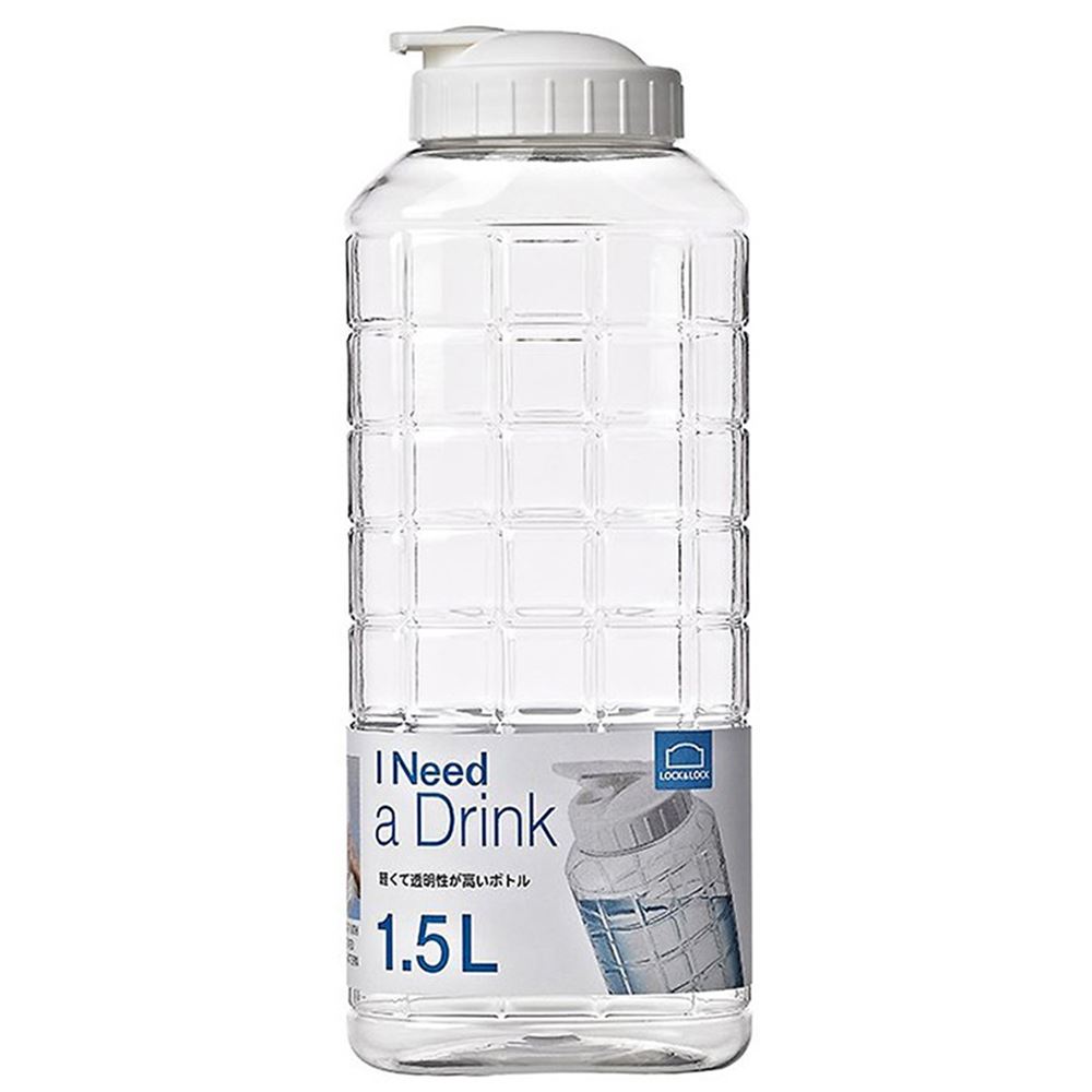 Bình đựng nước nhựa PET 1500 ml Lock&Lock HAP812 Màu Trắng