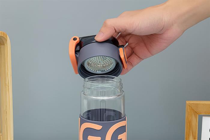 Bình đựng nước thủy tinh 460 ml Delites BL-2381 Màu Xám xanh