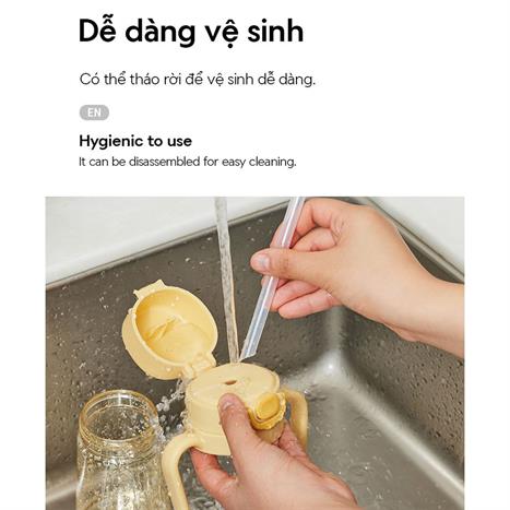 Bình đựng nước nhựa trẻ em 400 ml LocknLock HAP916YEL Màu Trắng