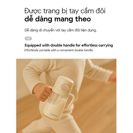 Bình đựng nước nhựa trẻ em 400 ml LocknLock HAP916IVY Màu Trắng