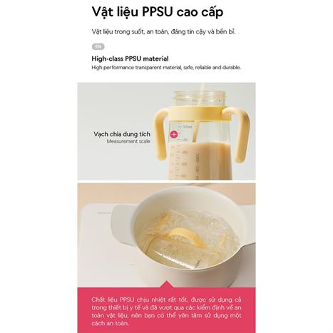 Bình đựng nước nhựa trẻ em 400 ml LocknLock HAP916IVY Màu Trắng