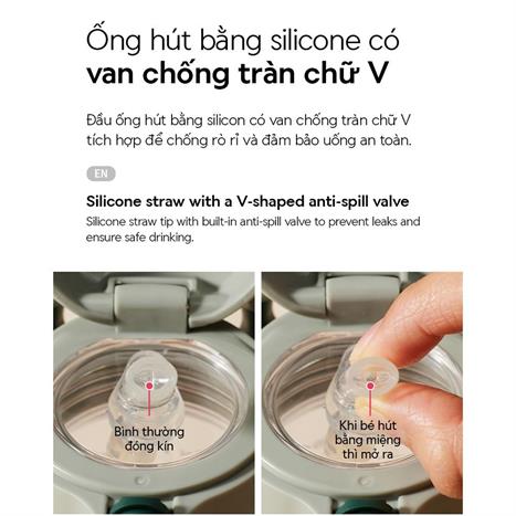 Bình đựng nước nhựa trẻ em 410 ml LocknLock HAP918GRN
