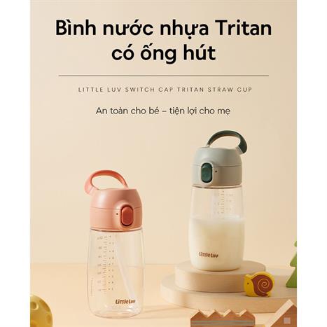 Bình đựng nước nhựa trẻ em 410 ml LocknLock HAP918GRN
