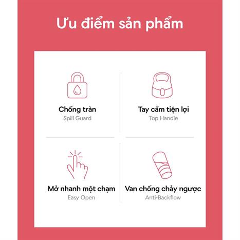 Bình đựng nước nhựa trẻ em 410 ml LocknLock HAP918GRN