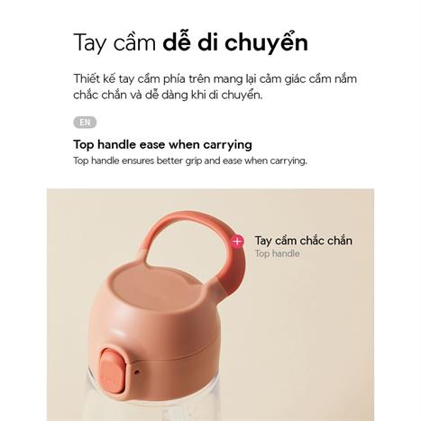 Bình đựng nước nhựa trẻ em 410 ml LocknLock HAP918GRN