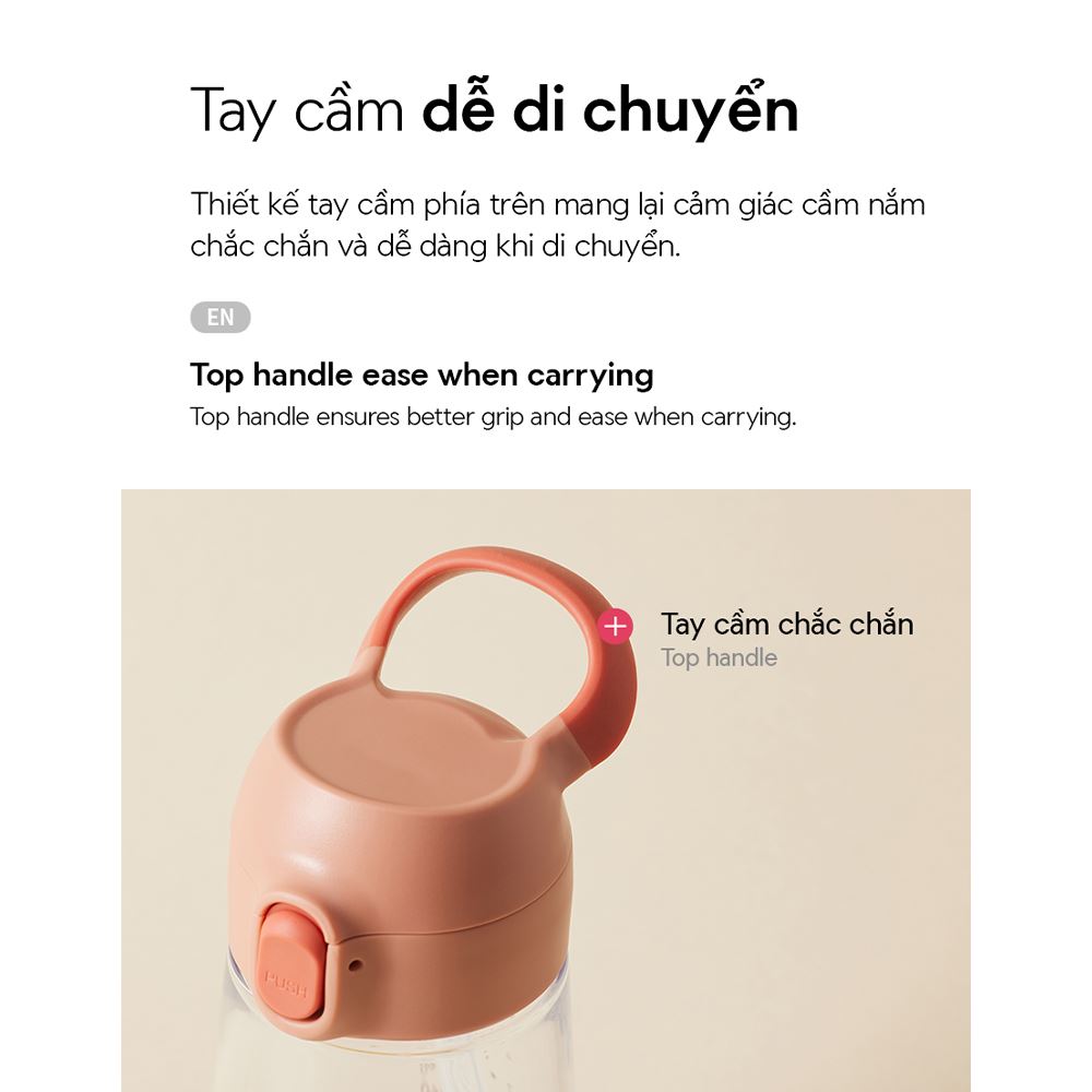 Bình đựng nước nhựa trẻ em 410 ml LocknLock HAP918GRN Màu Xanh lá